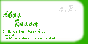 akos rossa business card